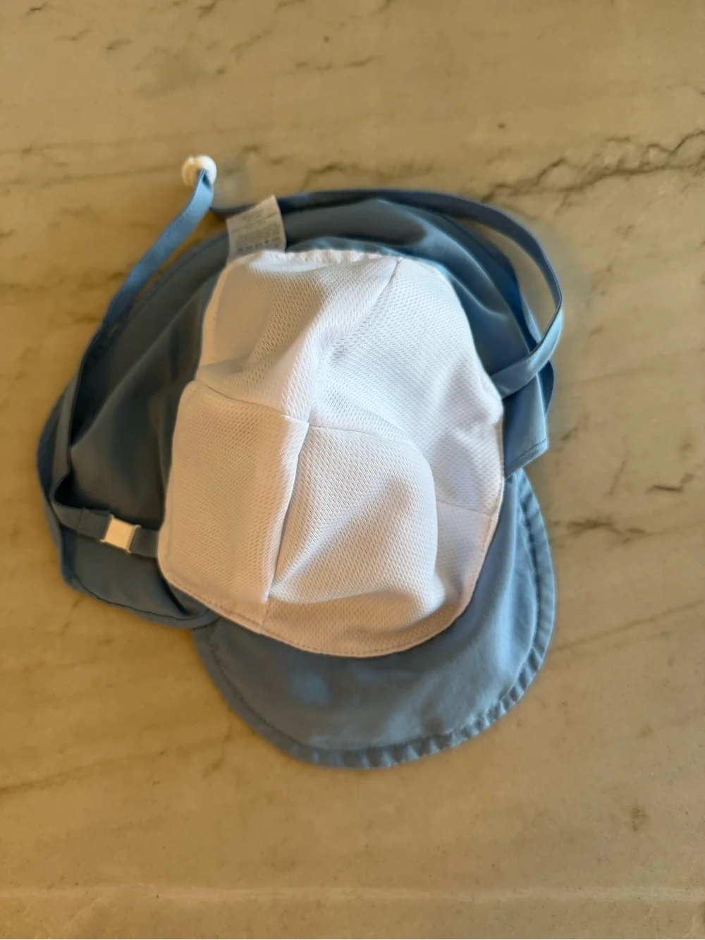 Green Sprouts UPF50+ Eco Flap Hat Light Blue Baby